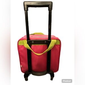 Child-size rolling luggage with light-up wheels!